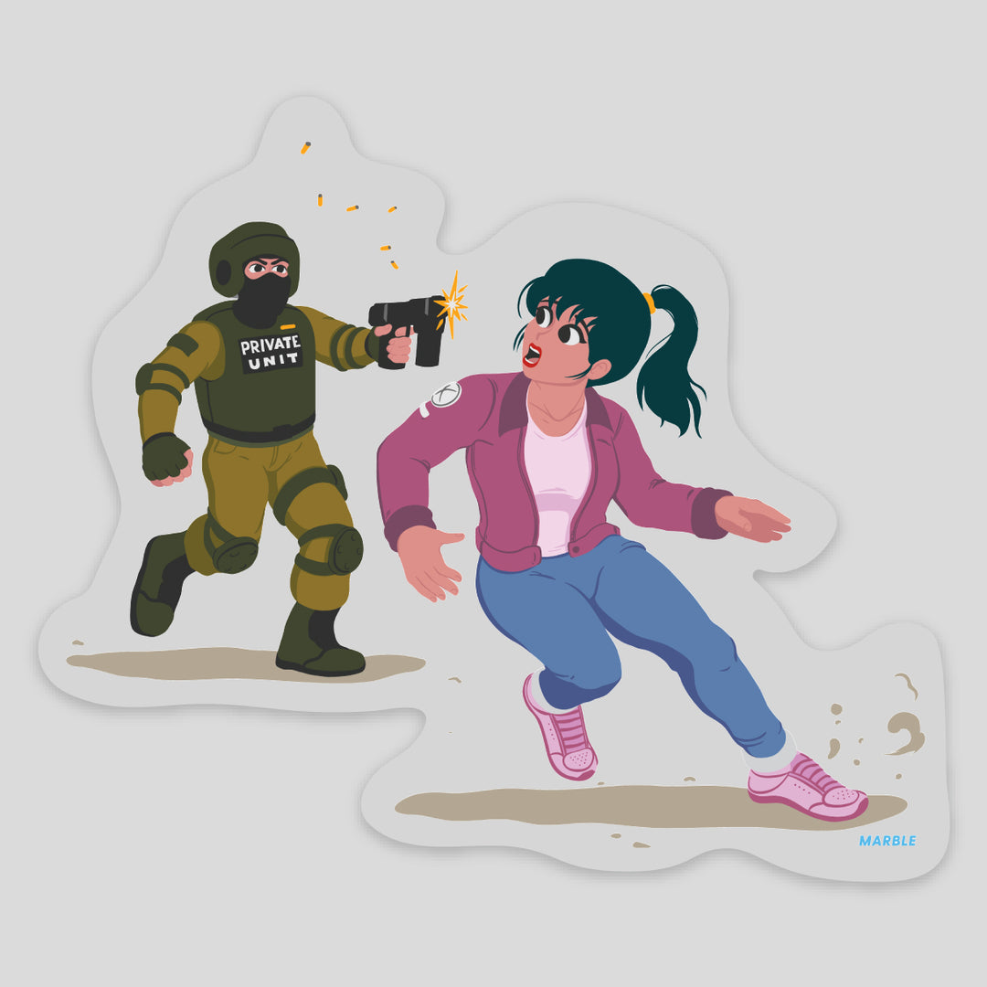 Rebel vs. Agent Clear Sticker